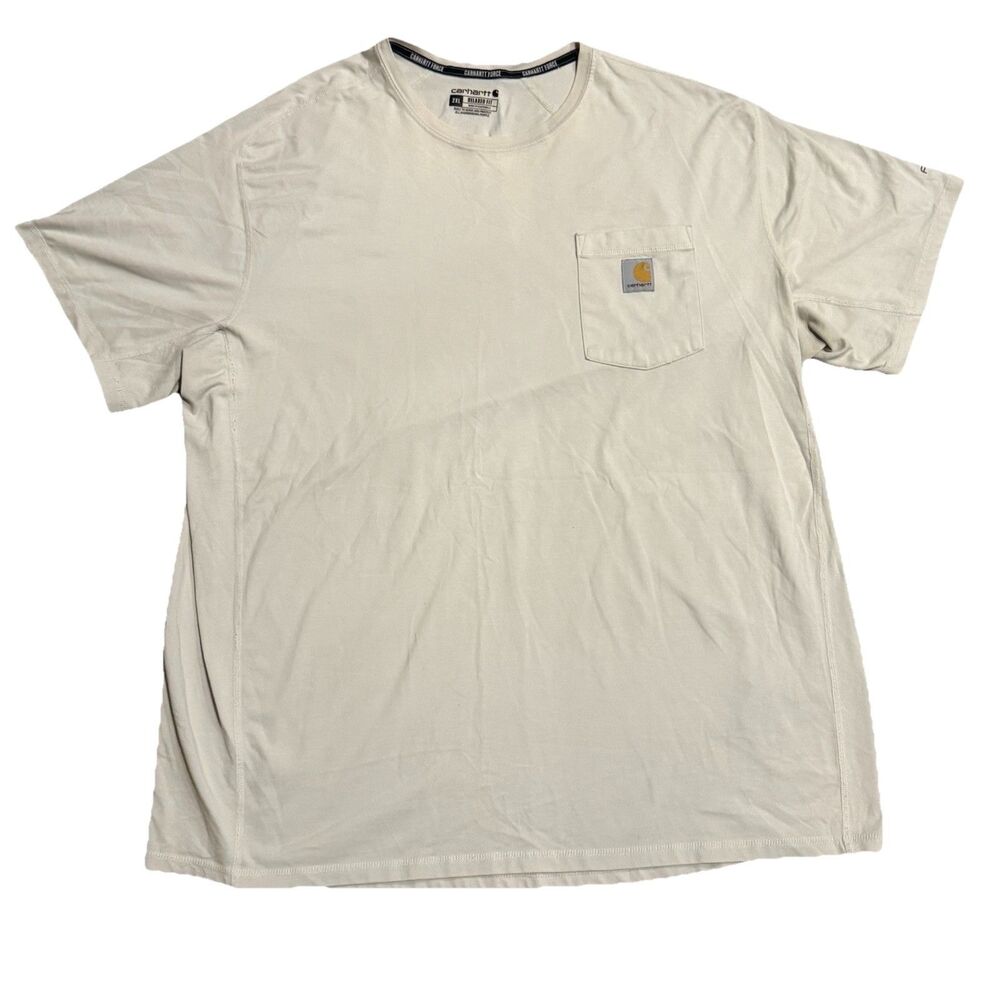 Carhartt Men's Force Relaxed Fit 2XL White Short-Sleeve Pocket T-Shirt